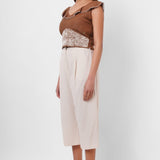 Beig Pleated Trousers - Western Era trousers for women
