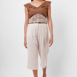 Beig Pleated Trousers - Western Era trousers for women