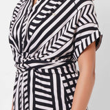 Black and White Wrap Around Dress - Western Era Dresses for women