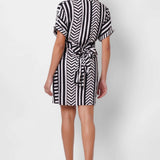 Black and White Wrap Around Dress - Western Era Dresses for women