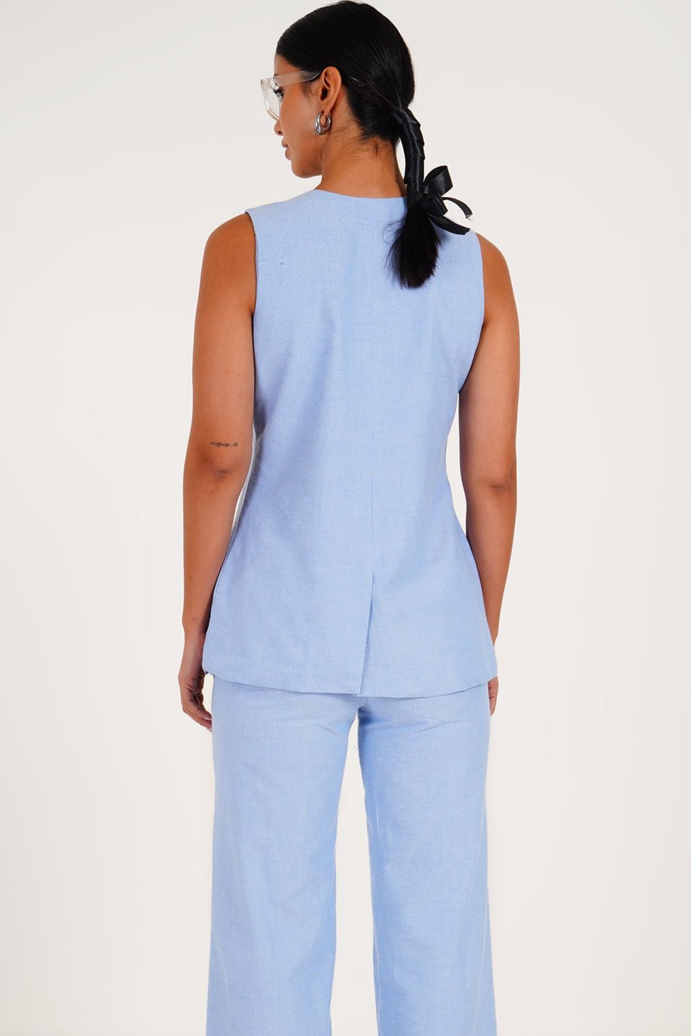 Blue Chambray Trouser - Western Era trousers for women
