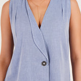 Blue Chambray Whisper Co - ord Set - Western Era Co - ord set for women