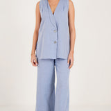 Blue Chambray Whisper Co - ord Set - Western Era Co - ord set for women