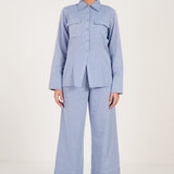 Button - up Herringbone Shirt - Western Era Tops for women