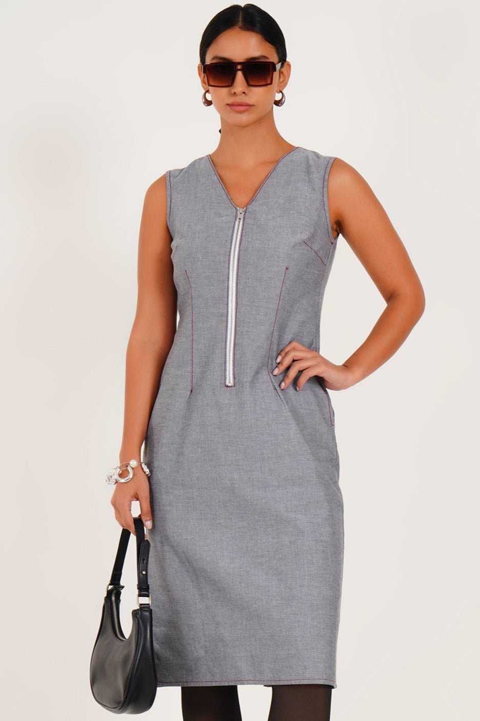 Chic Zip - Front Shift Dress - Western Era Dresses for women
