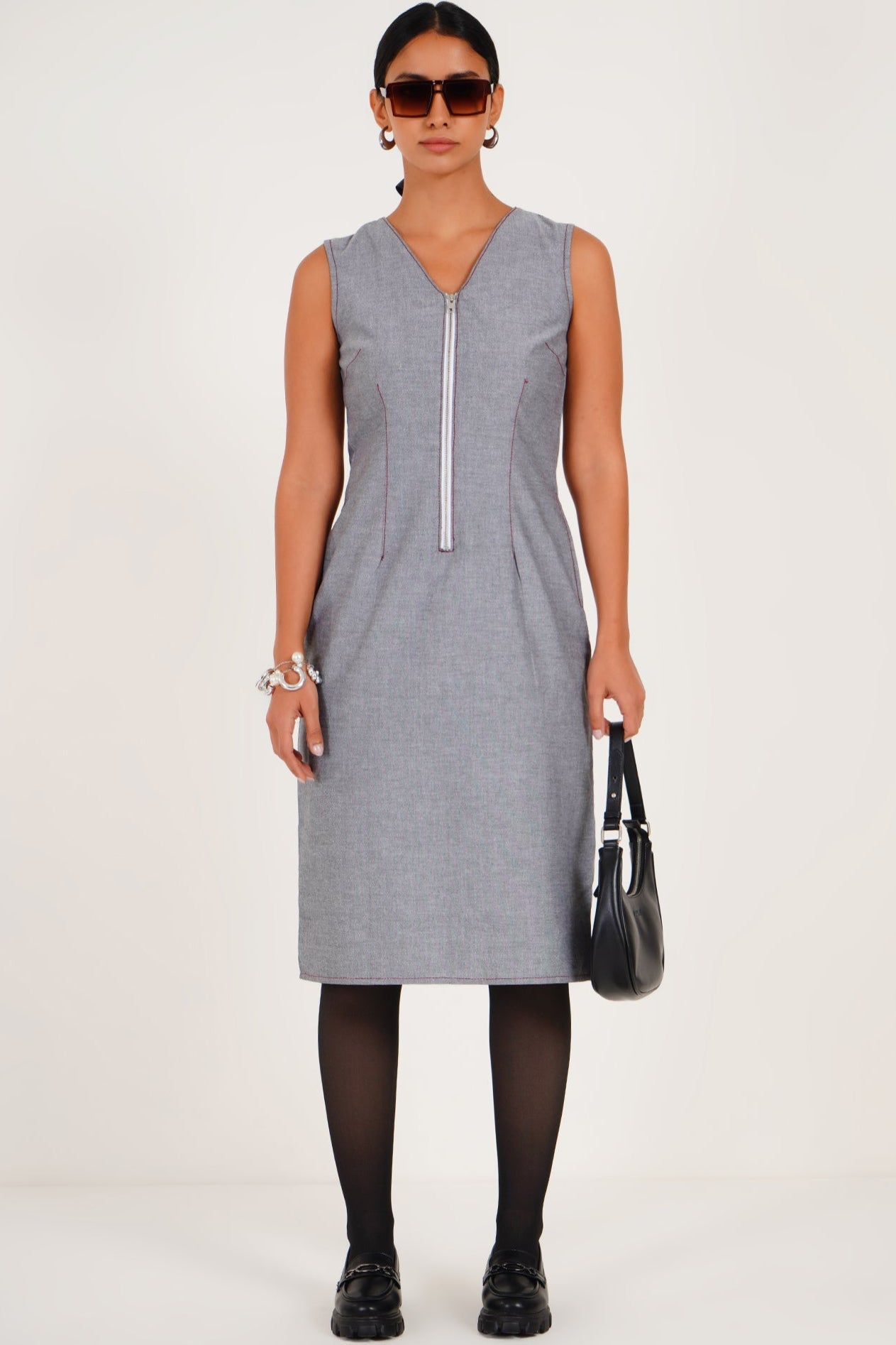 Chic Zip - Front Shift Dress - Western Era Dresses for women