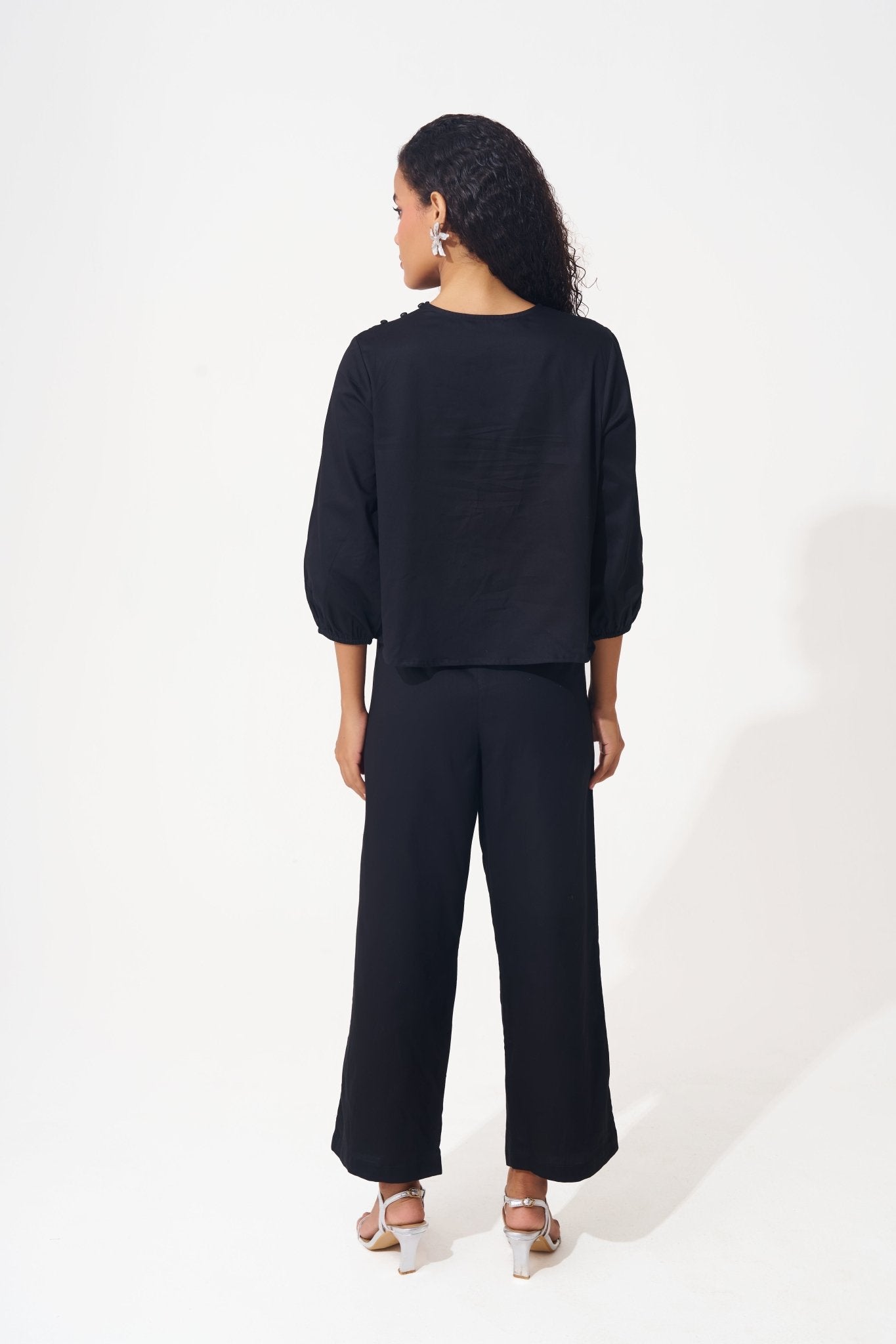 Cotton Co - ord Set with Embellished Border and Pocket - Western Era Cordset for women