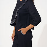 Cotton Co - ord Set with Embellished Border and Pocket - Western Era Cordset for women