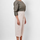 Elasticated Cotton Linen Crop Top - Western Era Tops for women