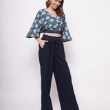 Elasticated waist straight fit trouser - Western Era trousers for women