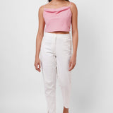 First Date Wear Sleeveless Pink Top With Back Bow - Western Era Tops for women