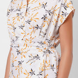 Floral Print Wrap Around Cotton Dress - Western Era Dresses for women
