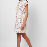 Floral Print Wrap Around Cotton Dress - Western Era Dresses for women