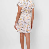 Floral Print Wrap Around Cotton Dress - Western Era Dresses for women