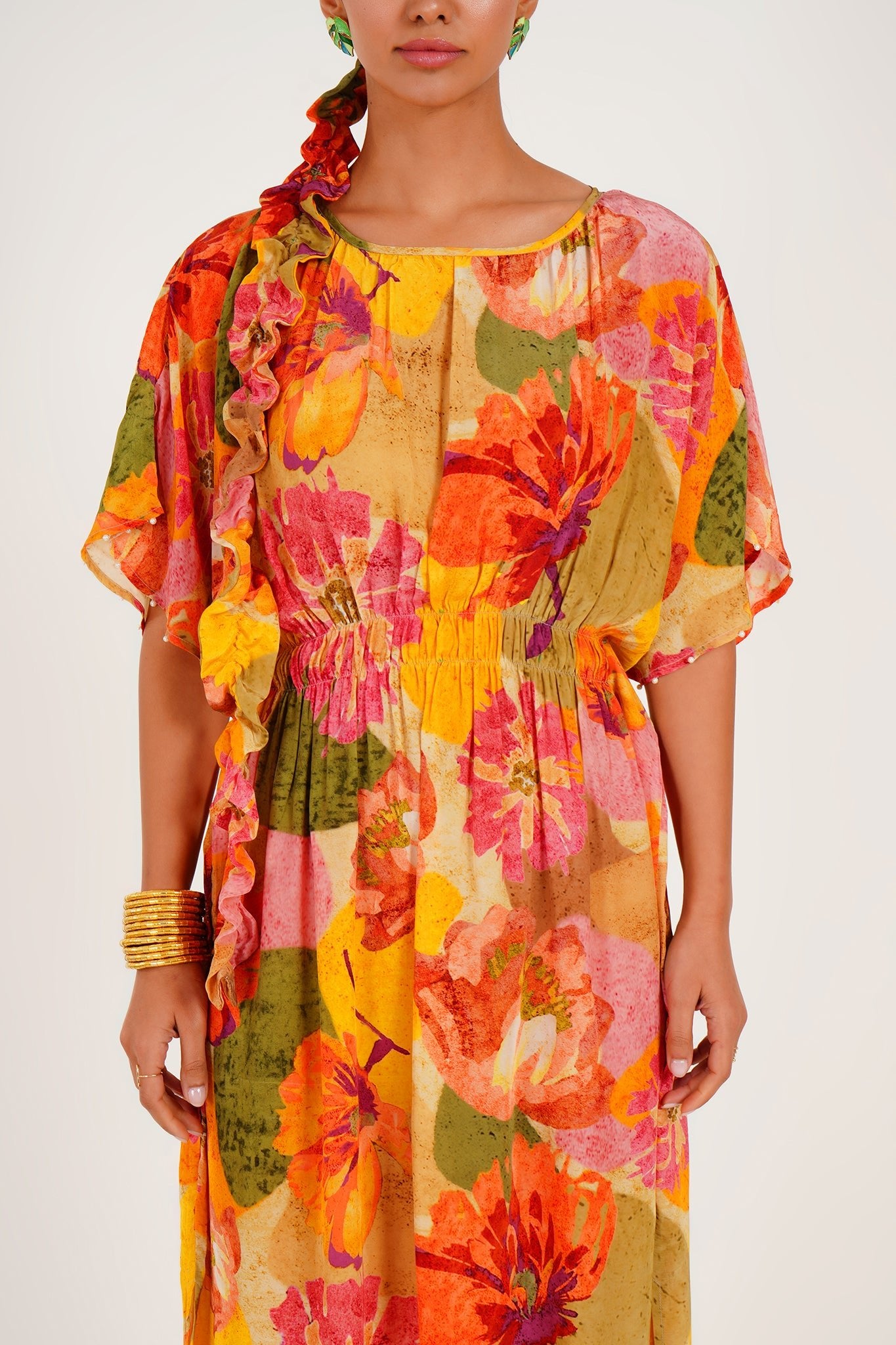 Foliage Kaftan dress - Western Era Dresses for women