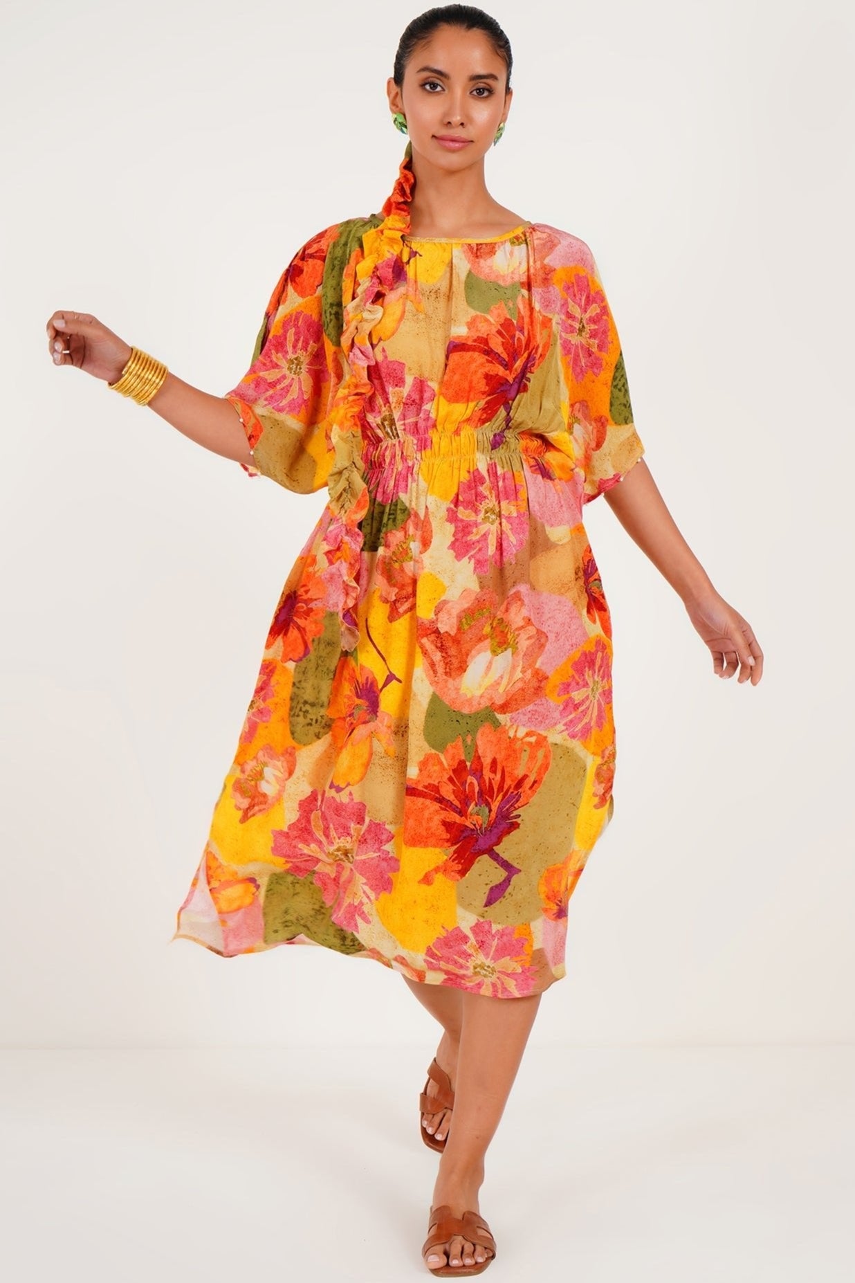 Foliage Kaftan dress - Western Era Dresses for women