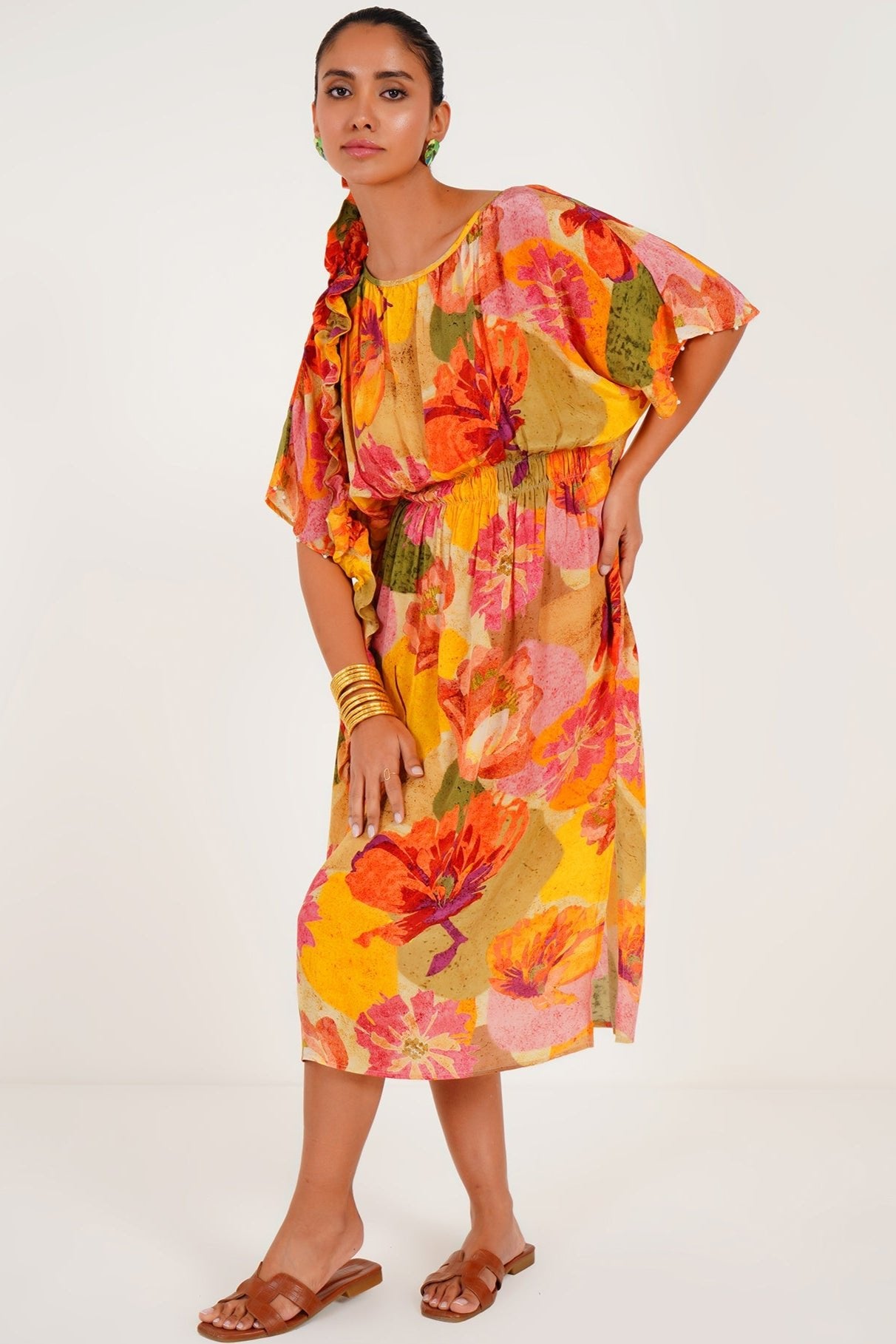 Foliage Kaftan dress - Western Era Dresses for women