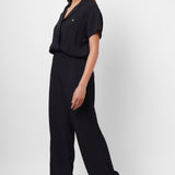 Formal Wear Black Jumpsuit With Elasticated Waist - Western Era Jumpsuits for women