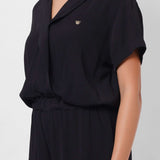 Formal Wear Black Jumpsuit With Elasticated Waist - Western Era Jumpsuits for women