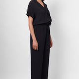 Formal Wear Black Jumpsuit With Elasticated Waist - Western Era Jumpsuits for women