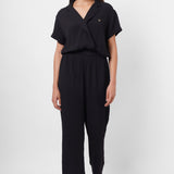 Formal Wear Black Jumpsuit With Elasticated Waist - Western Era Jumpsuits for women