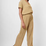 Formal Wear Mustard Jumpsuit With Elasticated Waist - Western Era Jumpsuits for women