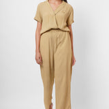 Formal Wear Mustard Jumpsuit With Elasticated Waist - Western Era Jumpsuits for women