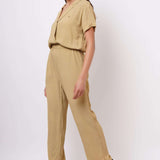 Formal Wear Mustard Jumpsuit With Elasticated Waist - Western Era Jumpsuits for women