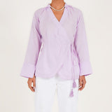 Front Wrap Pleated Top - Western Era Tops for women