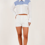 Frostline Contrast Zip Jacket Top - Western Era Tops for women