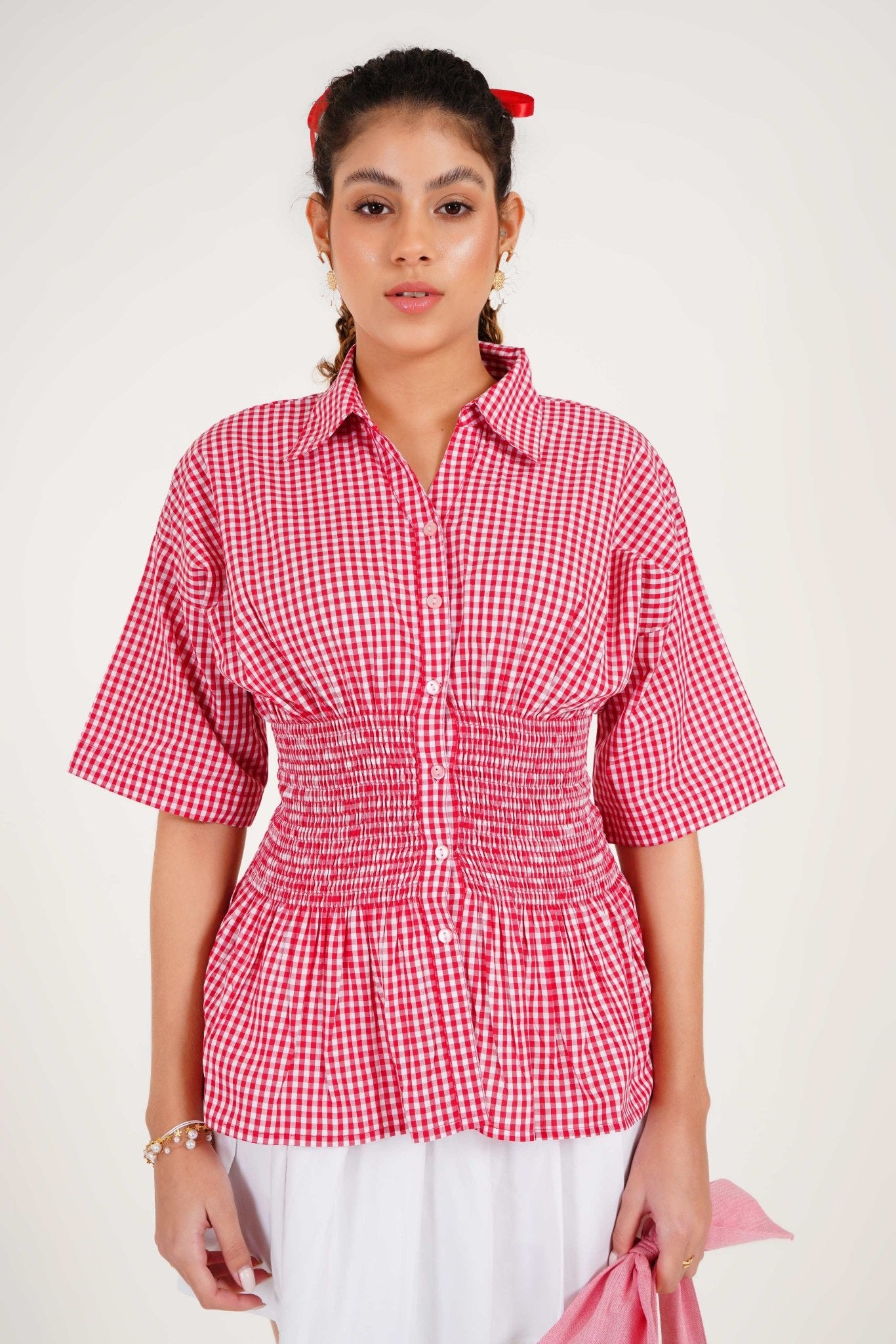 Gingham Shirt - Western Era Tops for women