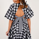 Gingham Summer Dress - Western Era Dresses for women