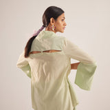 Green Embroidery Cotton Shirt - Western Era Tops for women