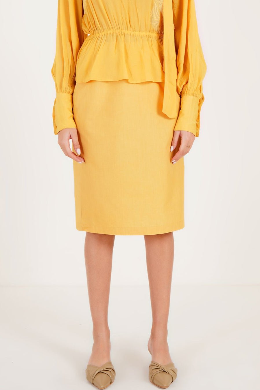 High - Waist Pencil Skirt - Western Era Bottoms for women