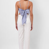 High waist white straight fit trousers - Western Era trousers for women