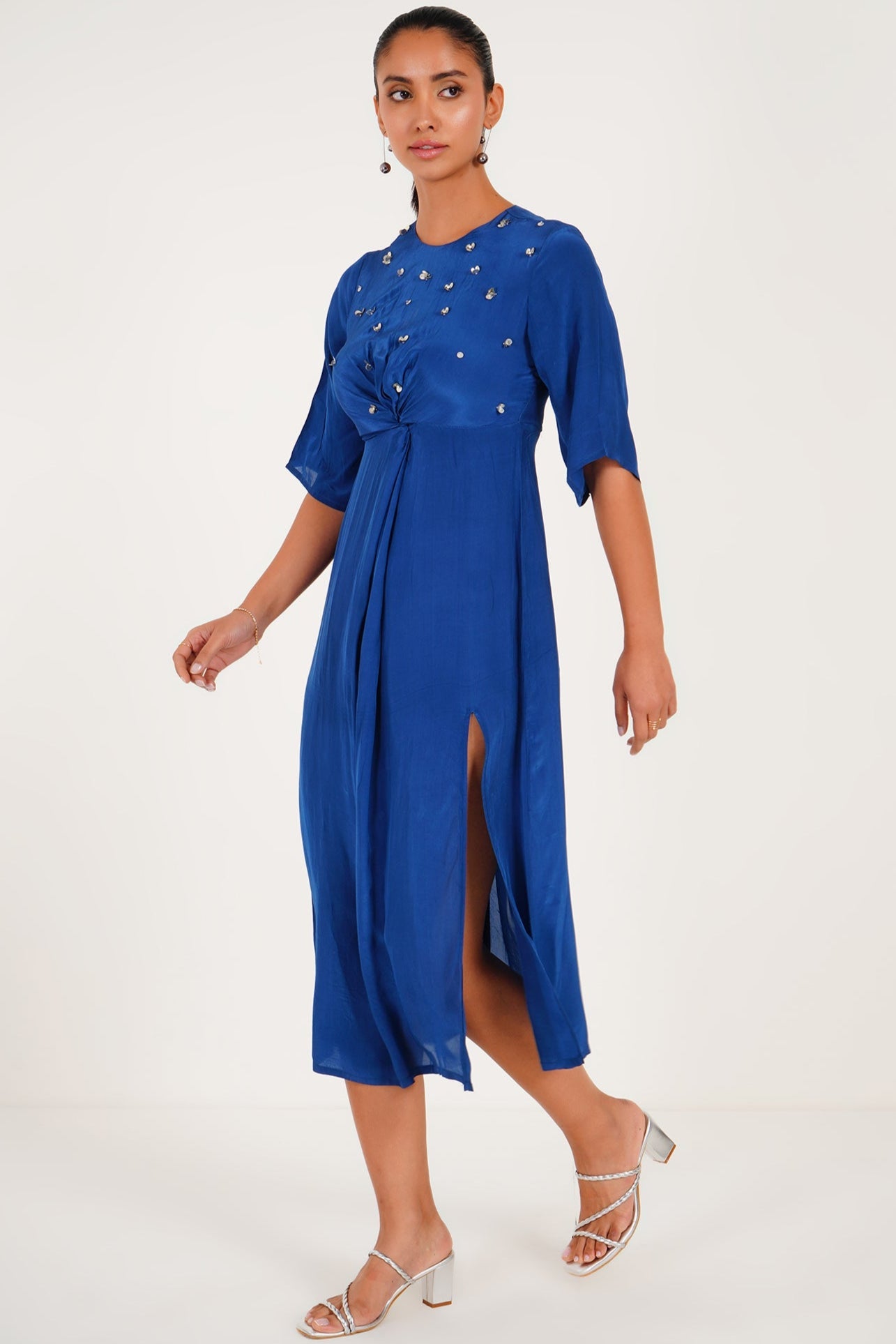 Knot detail midi dress - Western Era Dresses for women