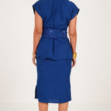 Knot Detail Midi Dress With Embellished Belt - Western Era Dresses for women