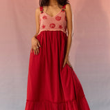 Mesh Maxi Dress with Applique work - Western Era Dresses for women