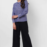 Neck Tie Up Denim Shirt Top - Western Era Tops for women