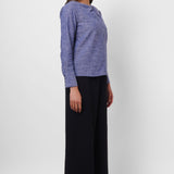 Neck Tie Up Denim Shirt Top - Western Era Tops for women