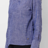 Neck Tie Up Denim Shirt Top - Western Era Tops for women