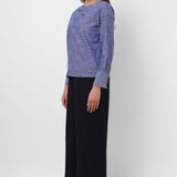 Neck Tie Up Denim Shirt Top - Western Era Tops for women