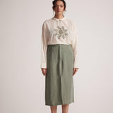 Off - White Top With Front Patch Zari Work Mandala Embroidery - Western Era Embroidery for women