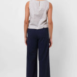 Office Wear Ivory Top With Side Buttons - Western Era Tops for women