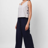 Office Wear Ivory Top With Side Buttons - Western Era Tops for women