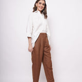 Office Wear Oversized High Low White Shirt - Western Era Tops for women