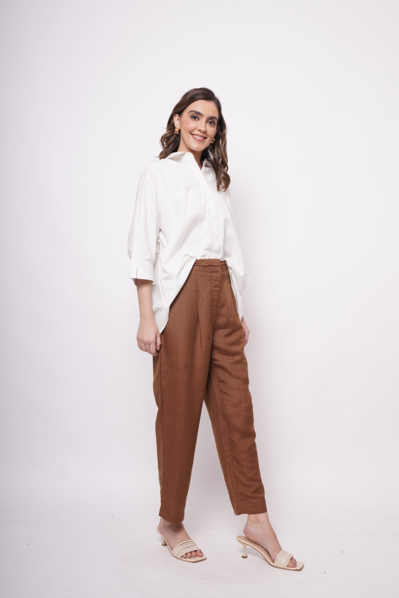 Office Wear Oversized High Low White Shirt - Western Era Tops for women