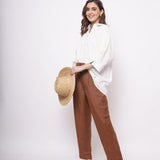 Office Wear Oversized High Low White Shirt - Western Era Tops for women