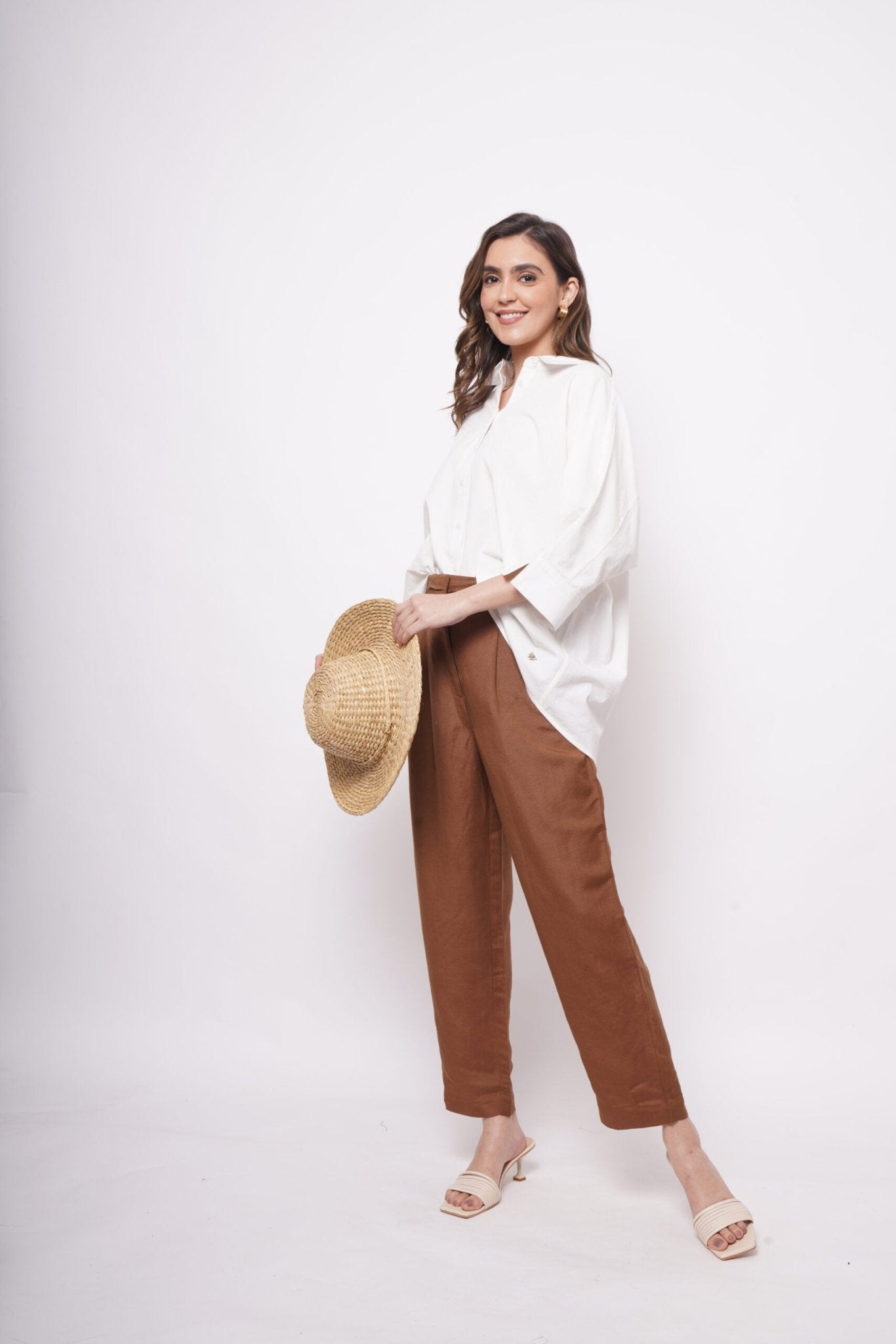 Office Wear Oversized High Low White Shirt| Western Era