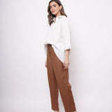 Office Wear Oversized High Low White Shirt - Western Era Tops for women